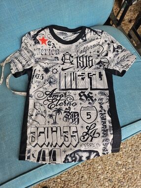 Nike Dri Fit California Angels Youth Short Sleeve Graphic Tee Black White Small